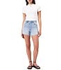 Rolla's Original Sunshine Blue High Rise Denim Shorts, Color:Sunshine Blue - Image 2