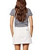 Rolla's Paros Stripe Soft Cotton Pointelle Scalloped Edge Neck Short Sleeve Tee, Color:Navy - Image 2
