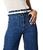 Rolla's Sailor Denim High Rise Slim Wide Leg Jeans, Color:Organic Dark Blue - Image 4