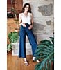 Rolla's Sailor Denim High Rise Slim Wide Leg Jeans, Color:Organic Dark Blue - Image 5