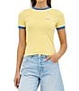 Rolla's Script Ringer Round Neck Short Sleeve Tee - Image 1