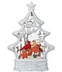 Roman Confetti Lites Collection Cardinals Glitter Swirl Light Up Christmas Tree, Color:White - Image 2