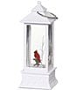 Roman Confetti Lites Lighted Swirl Cardinal Tall White Lantern - Image 2