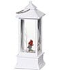 Roman Confetti Lites Lighted Swirl Cardinal Tall White Lantern - Image 3
