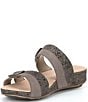 Color:Taupe Multi - Image 4 - Fidschi 22 Banded Print Leather Slide Sandals