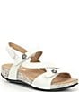 Color:White - Image 1 - Fidschi 54 Leather Strappy Wedge Sandals