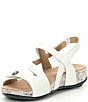 Color:White - Image 4 - Fidschi 54 Leather Strappy Wedge Sandals