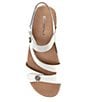 Color:White - Image 5 - Fidschi 54 Leather Strappy Wedge Sandals