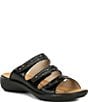 Color:Black - Image 1 - Ibiza 66 Leather Stitch Detail Sandals