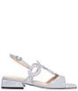 Color:Silver - Image 2 - Beverly Glitter Fabric Slingback Sandals