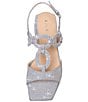 Color:Silver - Image 4 - Beverly Glitter Fabric Slingback Sandals