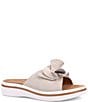 Ron White Frani Suede Ruffled Platform Wedge Slide Sandals - Image 1