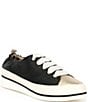 Ron White Nova Metallic Leather Wedge Sneakers, Color:Onyx/Platino - Image 1