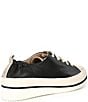 Ron White Nova Metallic Leather Wedge Sneakers, Color:Onyx/Platino - Image 2