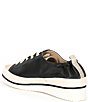 Ron White Nova Metallic Leather Wedge Sneakers, Color:Onyx/Platino - Image 3