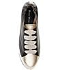 Color:Onyx/Platino - Image 5 - Nova Metallic Leather Wedge Sneakers