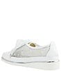 Color:Silver - Image 3 - Novalee Weatherproof Leather Mesh Wedge Sneakers