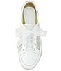 Color:Silver - Image 4 - Novalee Weatherproof Leather Mesh Wedge Sneakers