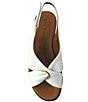 Color:White - Image 4 - Priya Nappa Leather Platform Slingback Wedge Sandals