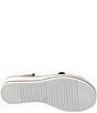 Color:White - Image 5 - Priya Nappa Leather Platform Slingback Wedge Sandals