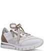 Color:Mink - Image 1 - Zola Leather and Suede Hidden Wedge Sneakers