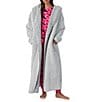 Room Service Cozy Plush Open Front Maxi Duvet Coat, Color:Grey - Image 1