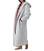 Room Service Cozy Plush Open Front Maxi Duvet Coat, Color:Grey - Image 3