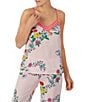 Color:Pink/Geo - Image 4 - Geometric Print Satin Cami & Pant Pajama Set