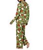 Room Service Autumn Blooms Floral Print Long Sleeve Notch Collar Jersey Knit Long Pajama Set - Image 2