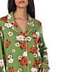 Room Service Autumn Blooms Floral Print Long Sleeve Notch Collar Jersey Knit Long Pajama Set - Image 4