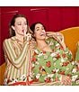 Room Service Autumn Blooms Floral Print Long Sleeve Notch Collar Jersey Knit Long Pajama Set - Image 6