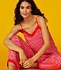 Color:Pink Multi - Image 6 - Printed Satin Cami & Pant Pajama Set
