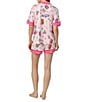 Room Service Roll The Dice Print Short Sleeve Notch Collar Knit Shorty Pajama Set, Color:Roll The Dice - Image 2