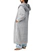Room Service Shawl Collar Long Sleeve Open-Front Knit Long Robe - Image 2