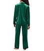 Room Service Velvet Notch Collar Long Sleeve Pajama Set - Image 2