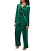 Room Service Velvet Notch Collar Long Sleeve Pajama Set - Image 3