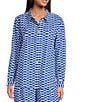 Ro's Garden Copenhagen Collar Button Front Long Sleeve Coordinating Shirt, Color:Blue - Image 4