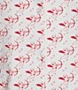 Ro's Garden Cora Short Sleeve Notch Collar Shorty Knit Cupid Print Pajama Set, Color:Red - Image 3