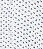 Color:Blue Hearts - Image 3 - Cora Short Sleeve Notch Collar Shorty Knit Heart Print Pajama Set