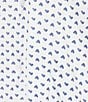 Ro's Garden Cora Short Sleeve Notch Collar Shorty Knit Heart Print Pajama Set, Color:Blue Hearts - Image 3