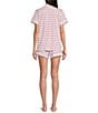 Ro's Garden Cora Short Sleeve Notch Collar Shorty Knit Love Bug Print Pajama Set, Color:Pink Love Bug - Image 2