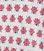 Ro's Garden Cora Short Sleeve Notch Collar Shorty Knit Love Bug Print Pajama Set, Color:Pink Love Bug - Image 3