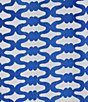 Ro's Garden Deauville Capri Print Collar Neck 3/4 Sleeve Button Front Dress, Color:Capri Blue - Image 5