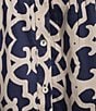 Ro's Garden Jinette Printed Woven Collar Neck Long Sleeve Button Front Tiered Maxi Dress, Color:Navy - Image 3