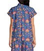 Ro's Garden Netherlands Button Front Collar Short Sleeve Shirt, Color:Light Blue - Image 2