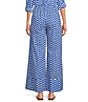 Ro's Garden Nico Tie Waist Wide Leg Coordinating Pants, Color:Blue - Image 2