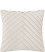 Color:Light/Pastel Pink - Image 1 - Audrey 20#double; Pleated Woven Square Pillow