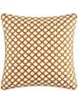 Rose Tree Bronte Geometric Embroidered Reversible Square Pillow, Color:Orange Multi - Image 1