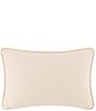 Rose Tree Cara Twist Cord Trim Embroidered Boudoir Pillow, Color:Coral - Image 2
