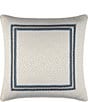 Color:Navy - Image 1 - Cynthia Applique Frame Square Pillow